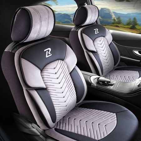 Калъфи за седалки за Audi A6 (C7) 2011-2018 DUBAI_СИВ 2+3