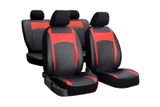Калъфи за седалки за Hyundai Elantra (VI) 2016-2020 Design Leather червен 2+3